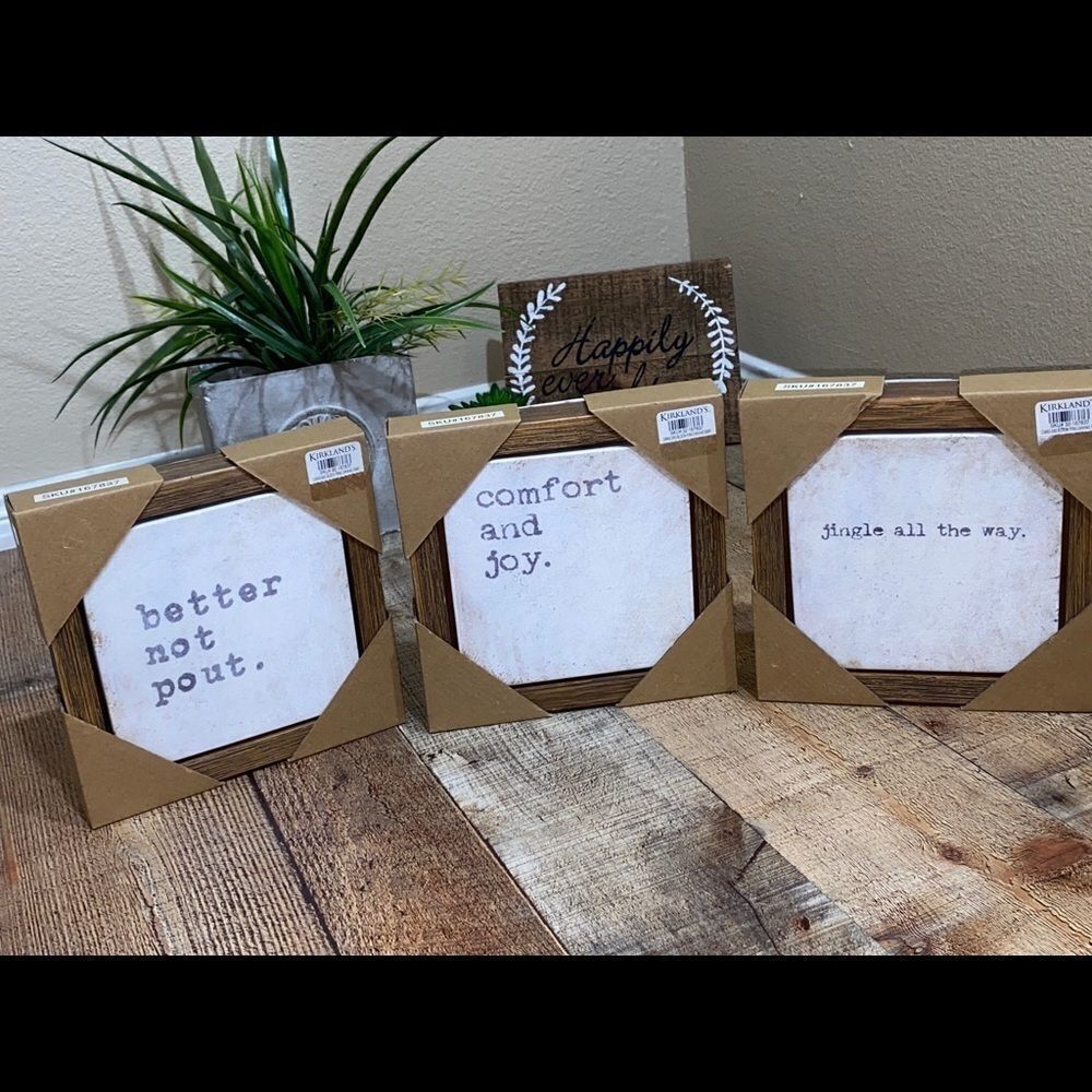 Set of 3 Kirkland’s decorative blocks